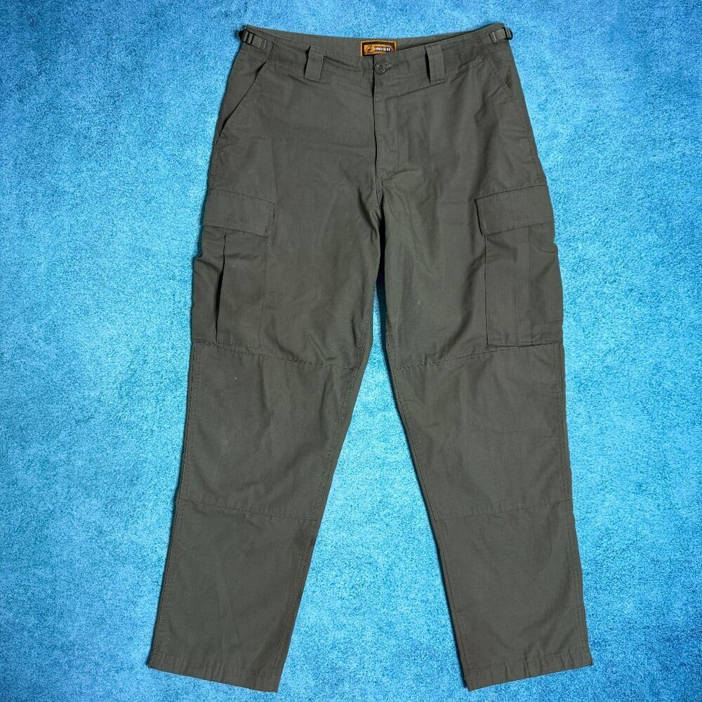 Ryno Gear Tactical Ripstop Pants Men M Olive Green Cargo Fit 34x30 Pre-Owned